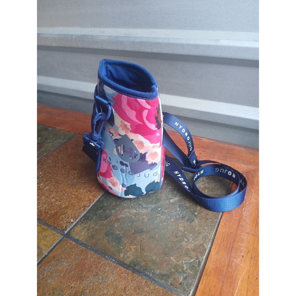 Hydro Jug Fitness Multicolor Floral Insulating Sleeve Carrying Bag With Strap